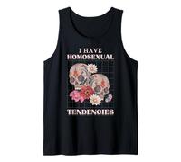 I Have Homosexual Tendencies Goth Skull Funny Meme LGBTQ Canotta