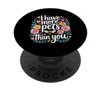 I Have More Pets Than You Beekeeper Honey Jokes |- PopSockets PopGrip Adesivo