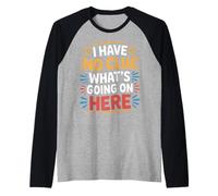 I Have No Clue What's Going On Here Confused Puns - Maglia con Maniche Raglan