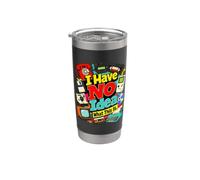 I Have No Idea 90s Retro Tech Illustration Graphic Designs Bicchiere termico in acciaio inox doppia parete