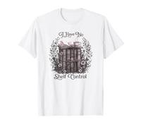 I Have No Shelf Control Vintage Book Lover Floral Maglietta