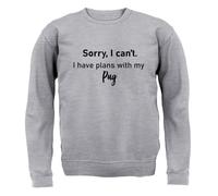 I Have Piani With My Carlino - Adulti Felpa/Maglione - Cane Cani Cagnolino Love