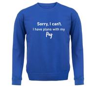 I Have Piani With My Carlino - Adulti Felpa/Maglione - Cane Cani Cagnolino Love