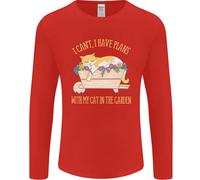 I Have Piani With My Gatto Nel Giardino Giardinaggio Uomo Maniche