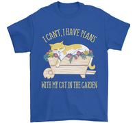I Have Piani With My Gatto Nel Giardino Giardinaggio Uomo T-Shirt 100% Cotone