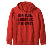 I Have Plans With My Dog In The Garage Dad Joke Handyman Felpa con Cappuccio