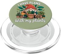 I Have Plans With My Plants Funny Gardener Gnome dicendo PopSockets PopGrip per MagSafe