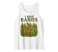 I Have Rabies Dark Humor Sarcastico Unhinged Coniglio Design Canotta