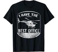 I Have The Best Office Gifts for a Helicopter Pilot T-Shirt Graphic Top Printed Tee Mens Black Shirt XL