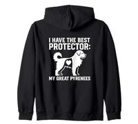 I Have The Best Protector Great Pyrenees Dog Razza Felpa con Cappuccio