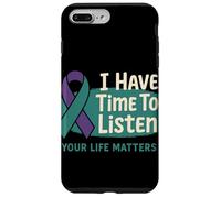 I Have Time To Listen Nastro Turchese Viola Conta Custodia per iPhone 7 Plus/8 Plus