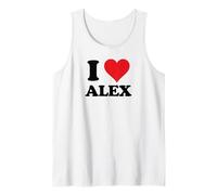I Heart Alex First Name I Love Personalized Stuff Canotta