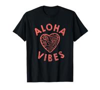 I Heart Aloha Vibes Hawaii Palma Stile Vintage Maglietta