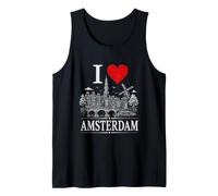 I Heart Amsterdam I Love Amsterdam Souvenir Canotta