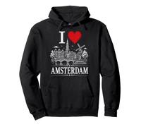 I Heart Amsterdam I Love Amsterdam Souvenir Felpa con Cappuccio
