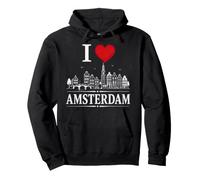 I Heart Amsterdam I Love Amsterdam Souvenir Felpa con Cappuccio