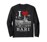 I Heart Bari I Love Bari Souvenir Maglia a Manica