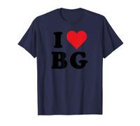 I Heart BG Initials I Love B.G. First And Last Name B G Maglietta