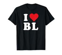 I Heart BL Initials I Love B.L. First And Last Name B L Maglietta