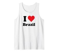 I Heart Brazil Love Country Souvenir Themed Stuff Canotta
