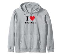 I Heart Britney First Name I Love Personalized Stuff Felpa con Cappuccio
