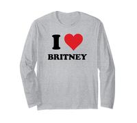 I Heart Britney First Name I Love Personalized Stuff Maglia a Manica