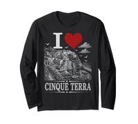 I Heart Cinque Terre I Love Cinque Terre Souvenir Maglia a Manica