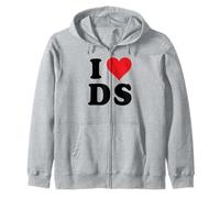 I Heart DS Initials I Love D.S. First And Last Name D S Felpa con Cappuccio