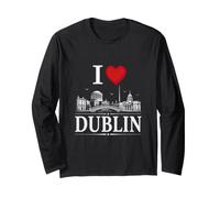 I Heart Dublin I Love Dublin Souvenir Maglia a Manica