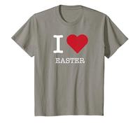 I Heart Easter I Love Easter Maglietta, Bambini, Ardesia, 10 Anni