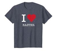 I Heart Easter I Love Easter Maglietta, Bambini, Pervinca, 10 Anni