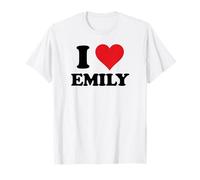 I Heart Emily First Name I Love Custom Stuff Maglietta