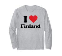 I Heart Finland Love Country Souvenir Themed Stuff Maglia a Manica