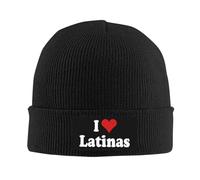 I Heart Hot Latinas I Love Hot Latinas Uomo Donna Beanie Cappello Elastico Watch cap Morbido Berretto Beanie in Maglia per Corsa Moto Bici