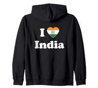 I Heart India Indian I Love India Felpa con Cappuccio