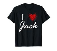 I Heart Jack First Name I Love Personalizzato Stuff Maglietta