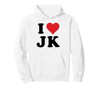 I Heart JK Initials I Love J.K. First And Last Name J K Felpa con Cappuccio