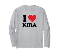 I Heart Kira First Name I Love Personalized Stuff Maglia a Manica