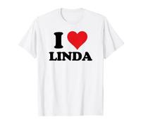 I Heart Linda First Name I Love Personalized Stuff Maglietta