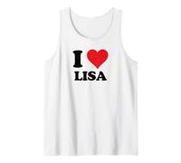 I Heart Lisa First Name I Love Custom Stuff Canotta
