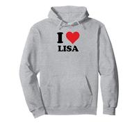 I Heart Lisa First Name I Love Custom Stuff Felpa con Cappuccio