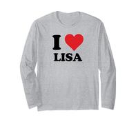 I Heart Lisa First Name I Love Custom Stuff Maglia a Manica