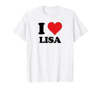 I Heart Lisa First Name I Love Personalized Stuff Maglietta