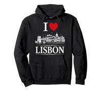 I Heart Lisbon I Love Lisbon Souvenir Felpa con Cappuccio