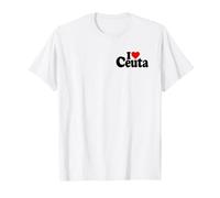 I Heart Love Ceuta Spagna Nord Africa (Testo Nero) Maglietta