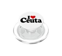I HEART LOVE CEUTA SPAGNA NORD AFRICA (TESTO NERO) PopSockets PopGrip per MagSafe