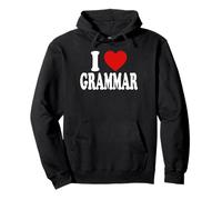 I Heart Love Grammatica Felpa con Cappuccio