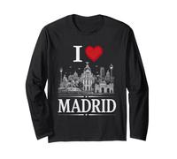I Heart Madrid I Love Madrid Souvenir Maglia a Manica