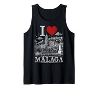 I Heart Malaga I Love Malaga Souvenir Canotta