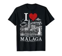 I Heart Malaga I Love Malaga Souvenir Maglietta